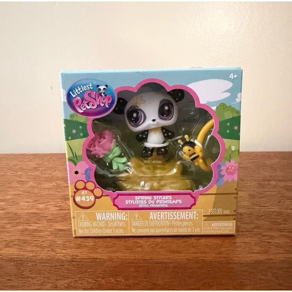 Littlest Pet Shop LPS Spring Stylers G7 #439 Panda Bear Bee Series